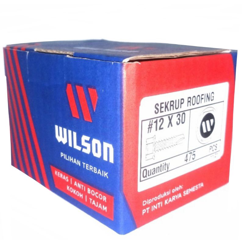 Skrup Baut Baja Ringan Roofing Kuning 12 x 30 (3cm) Wilson isi 475 pcs