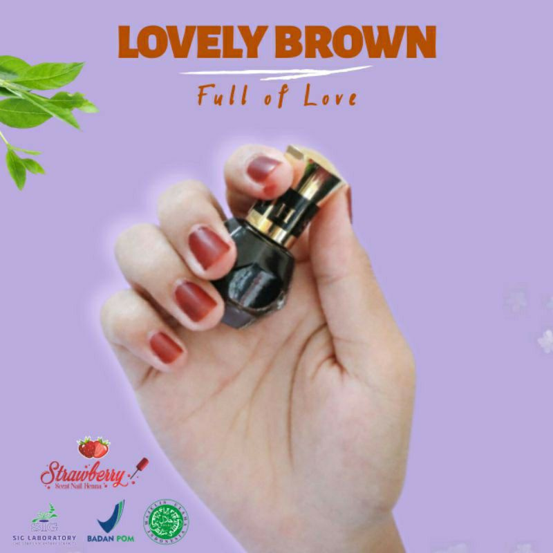 Kutek Henna STRAWBERRY Naill Henna  Kutek Halal Kemasan 5ml