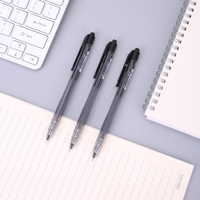 

IPROMOl Deli EQ01320 Retractable Smooth Ballpoint Pen 0.7mm Black / Pulpen ICLl