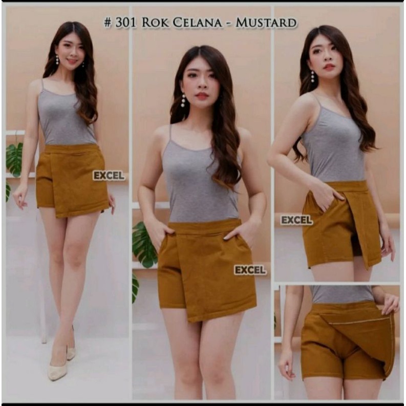 rok celana pendek wanita Korea style kekinian