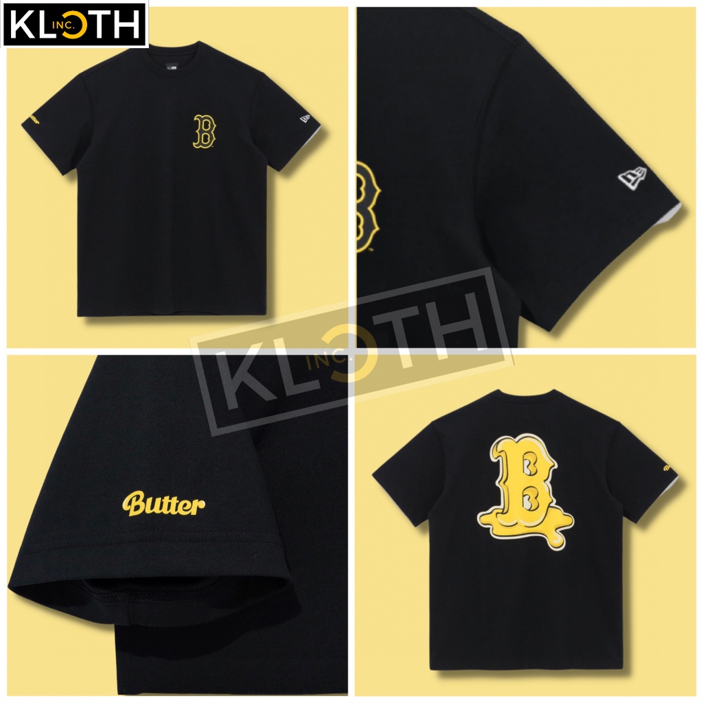 [BTS] Kaos BTS x New Era x MLB Butter Cotton 24s Premium Bisa Upgrade Lengan Panjang