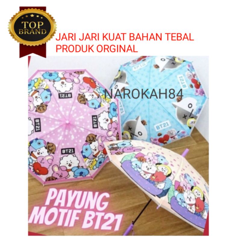 PAYUNG ANAK ANAK KARAKTER BTS21/SOFENIR PAYUNG ANAK KARAKTER