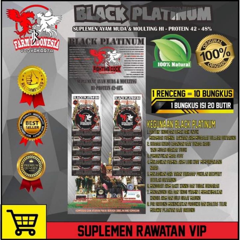 KAMLANG GANAS PLATINUM 20BUTIR JAMU AYAM TARUNG GANAS GOLD black platinum rj farm ayam tarung