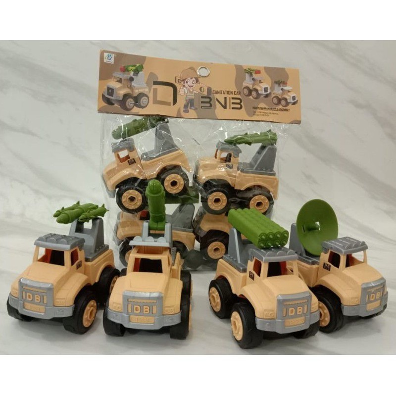 Mainan Bongkar Pasang Military Vehicle DBNB 4 pcs No DB6066-1