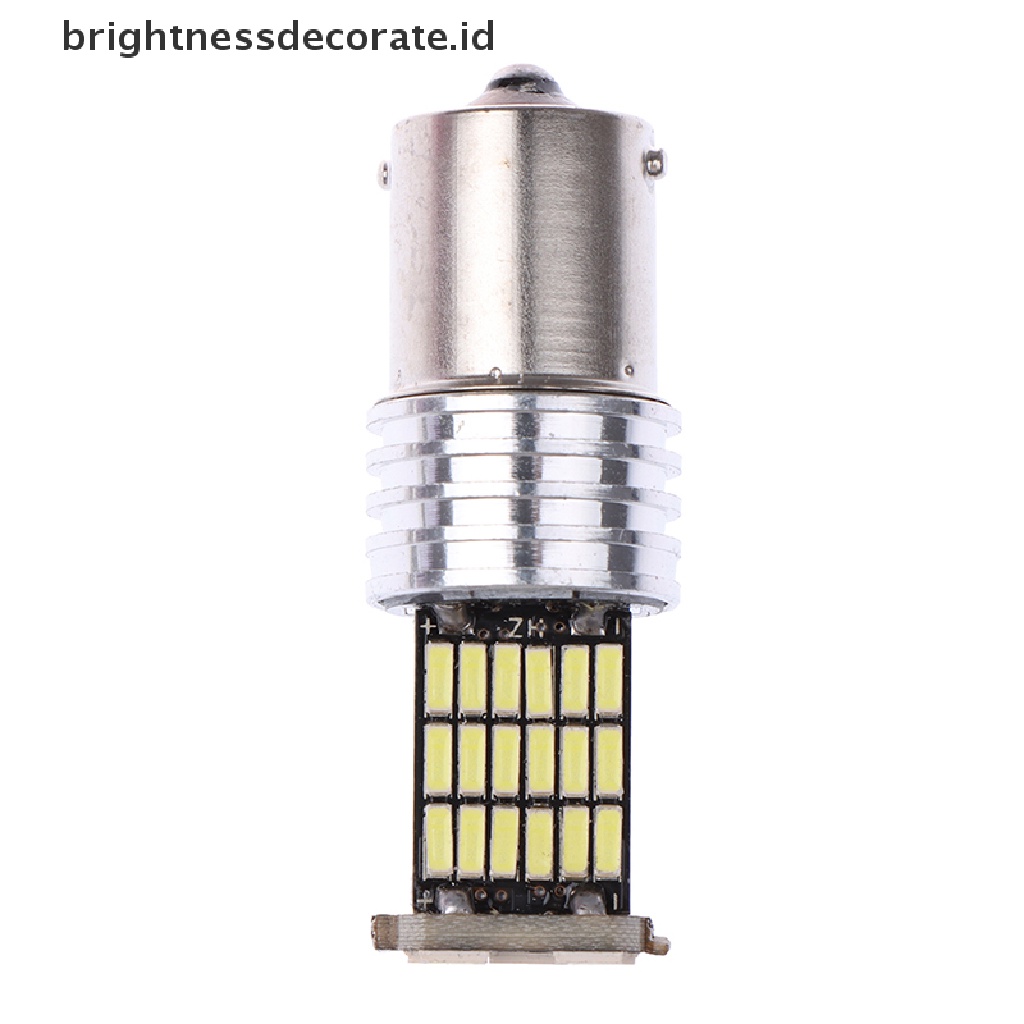 2 Pcs Lampu Rem Belakang Mobil Canbus Led 1156 15 Smd Ba15S P21W High Power 6000k Warna Putih