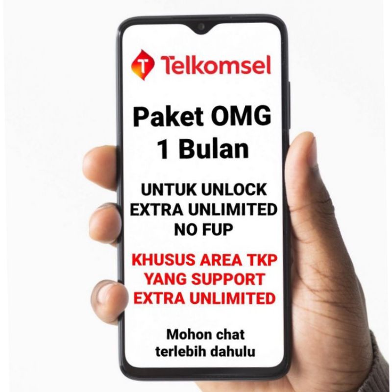 Tembak Paket OMG 1 Bulan Telkomsel (Unlock Ekstra Unlimited No FUP)
