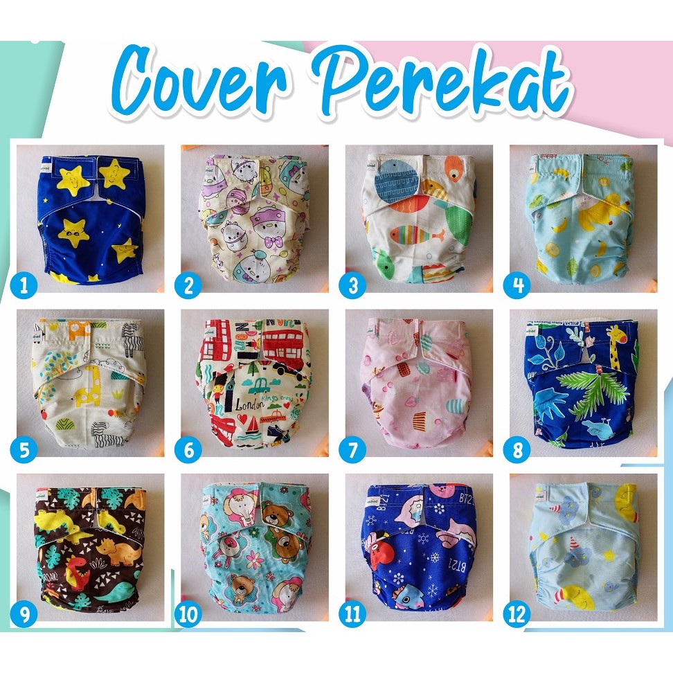 POPOK Bayi Kain Kancing Cloth Diaper Clodi Bayi Dapat Dicuci  Popok  Clodi Popok Cuci Ulang NadNad C