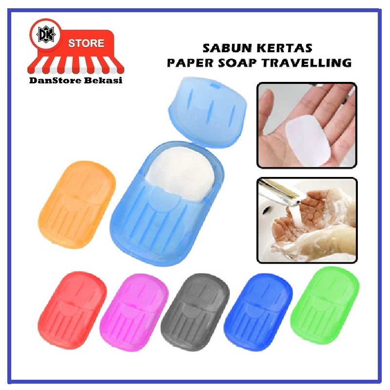 Sabun Kertas Traveling - Sabun Cuci Tangan Kertas - Sabun Kertas 20pcs