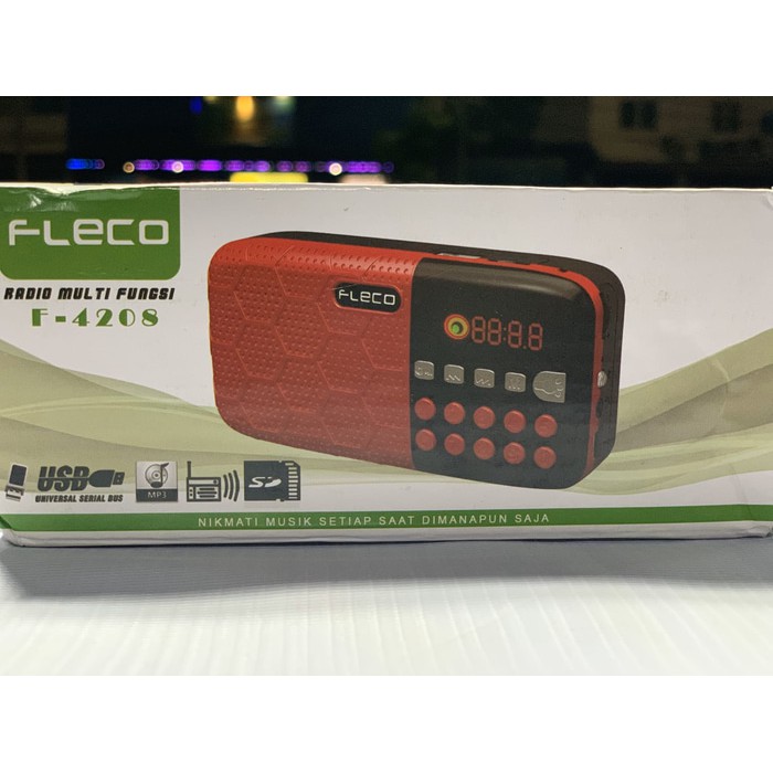 Speaker Radio Multifungsi Bluetooth Mini Fleco F-4208