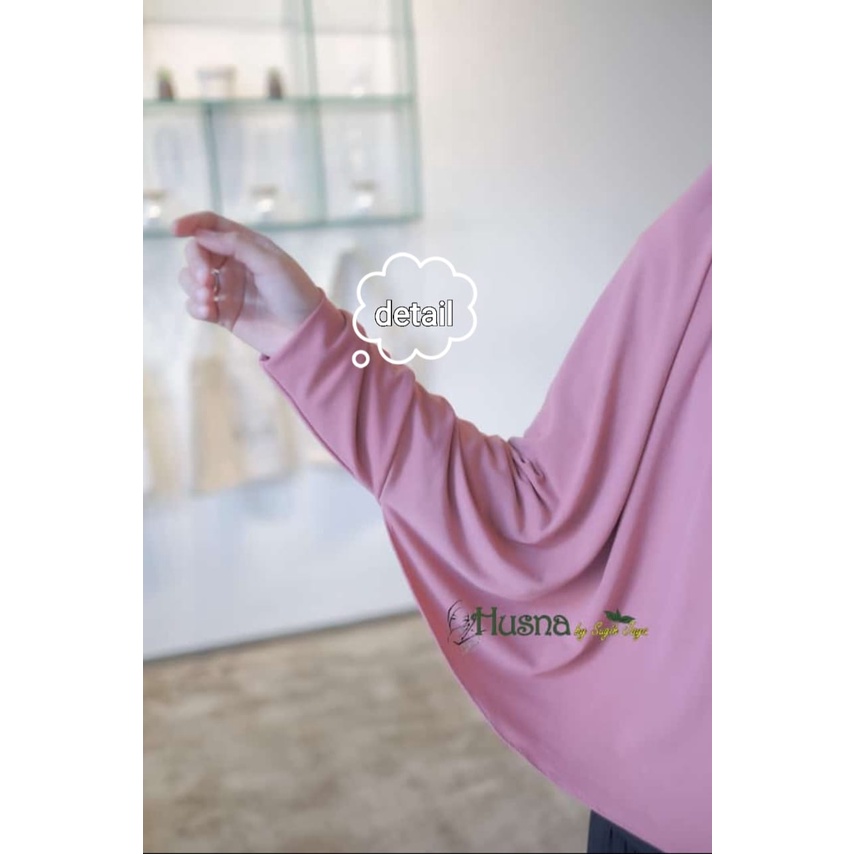 Husna Jilbab Bergo Jumbo Tangan Reborn Jersey Zara Exlusive