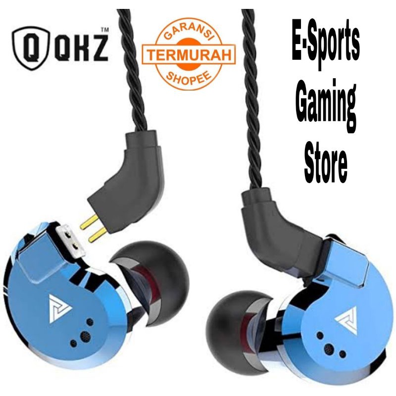 [GARANSI TERMURAH] QKZ VK8 with Mic Sport Gaming Hi-Res Earphones Hight Quality In-Ear Earbuds HIFI