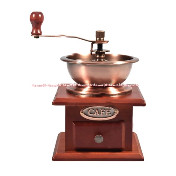 Krishome Coffee Grinder Penggiling Biji Kopi Manual Model Klasik Bisa Gilingan Kasar Halus Bahan Kayu Model Di Putar Kris Home Classic