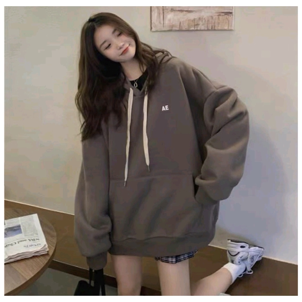 AE SWEATER HOODIE OVERSIZE WANITA