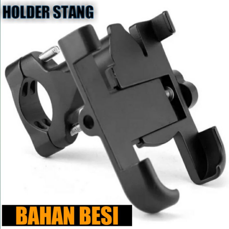 Holder hp stang motor sepeda bahan besi