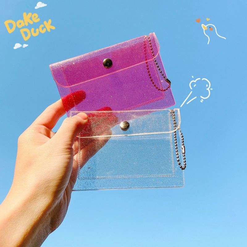 

dompet koin transparan glitter aesthetic korean style