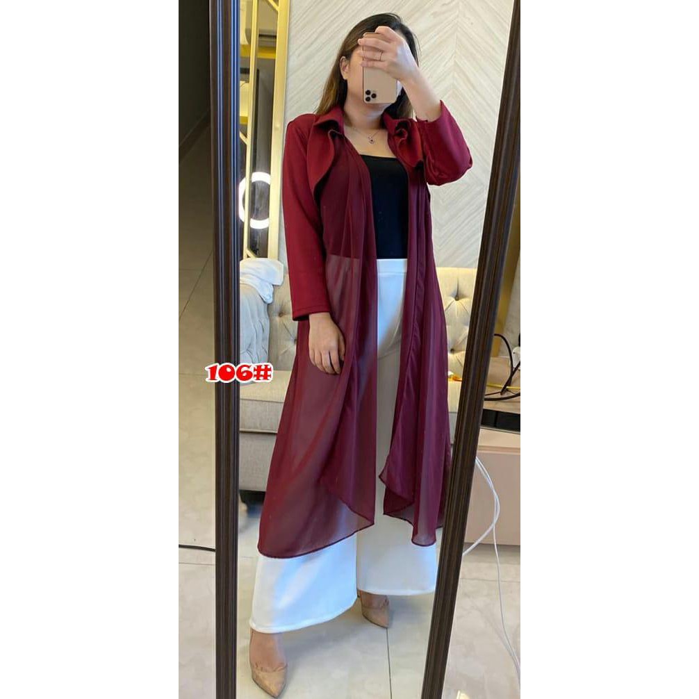 106# CARDIGAN atasan wanita fashion wanita/baju atasan wanita terbaru/CadiganPanjang/Cardigan Korea