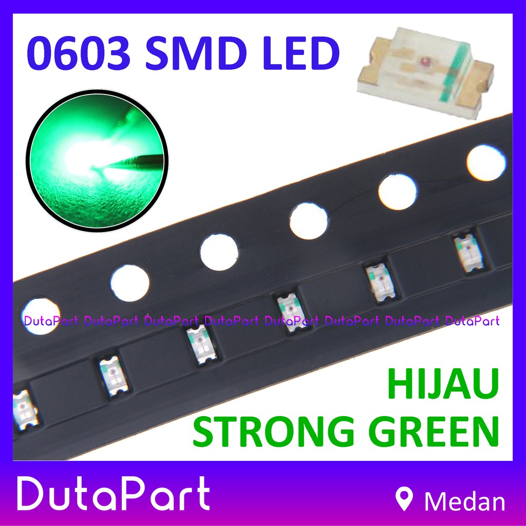 0603 SMD SMT LED HIJAU TUA STRONG GREEN Super Bright KUALITAS BAGUS