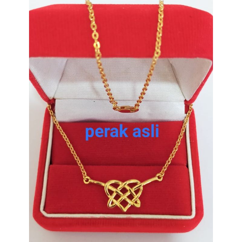 Kalung Ikatan Cinta holo, Perak 925, Sepuh Emas Rosegold