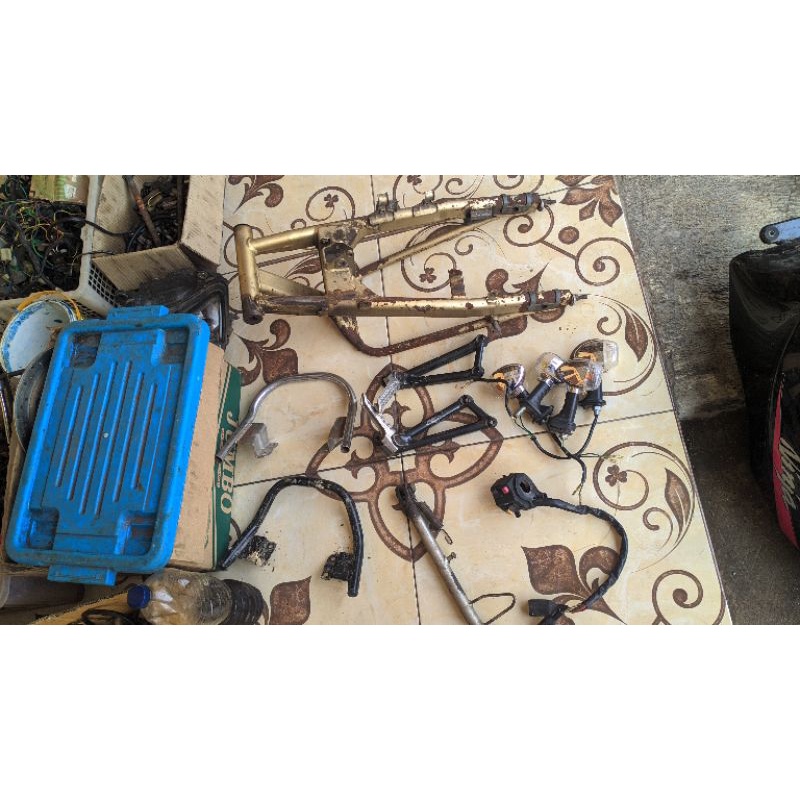 swing arm ninja rr original rr new zx rr old cbu lengkap stelan rantai lengan ayun ninja rr bahan mo