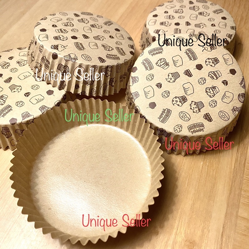 Cake Case Bulat Laminasi 8.5 cm Anti Minyak isi 80-100 pcs / Cake Case Bulat Laminasi 8 cm / Cupcake Case Round PET 8.5cm / Cupcake Case Round PET 8cm / Kertas Alas Kue Bulat Bundar Laminating