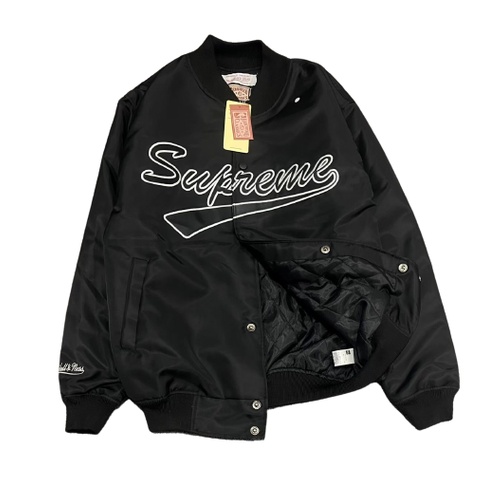 JAKET VARSITY PARASUT SUPREME HITAM//JAKET SUPREME DISTRO PREMIUM