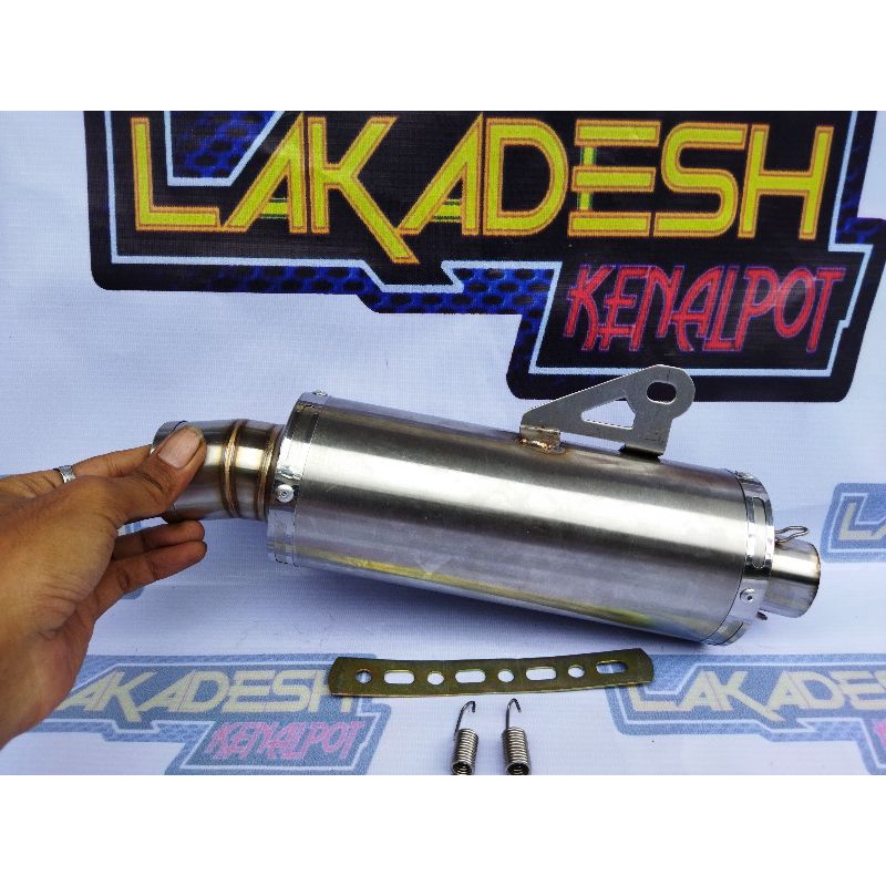 SILENCER (ONLY) KNALPOT POLOS/LASER NAMA (INLET 38/50) BEAT MIO VARIO AEROX SCOOPY NMAX PCX ADV DLL