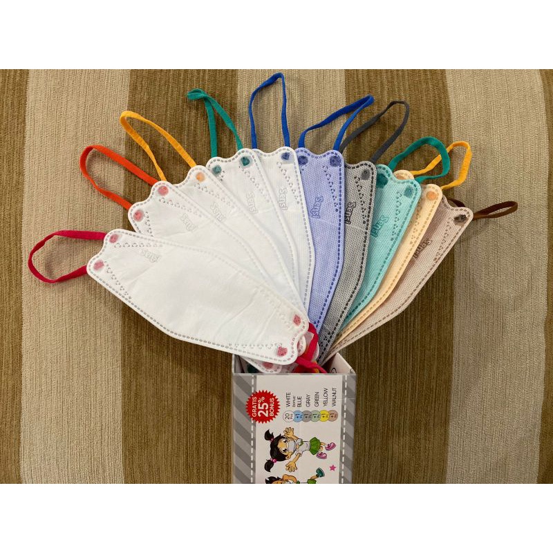 SENSI CONVEX MASK KIDS EARLOOP 5PLY MASKER SENSI CONVEX JUNIOR / ANAK EARLOOP 5 PLY ISI 25PCS