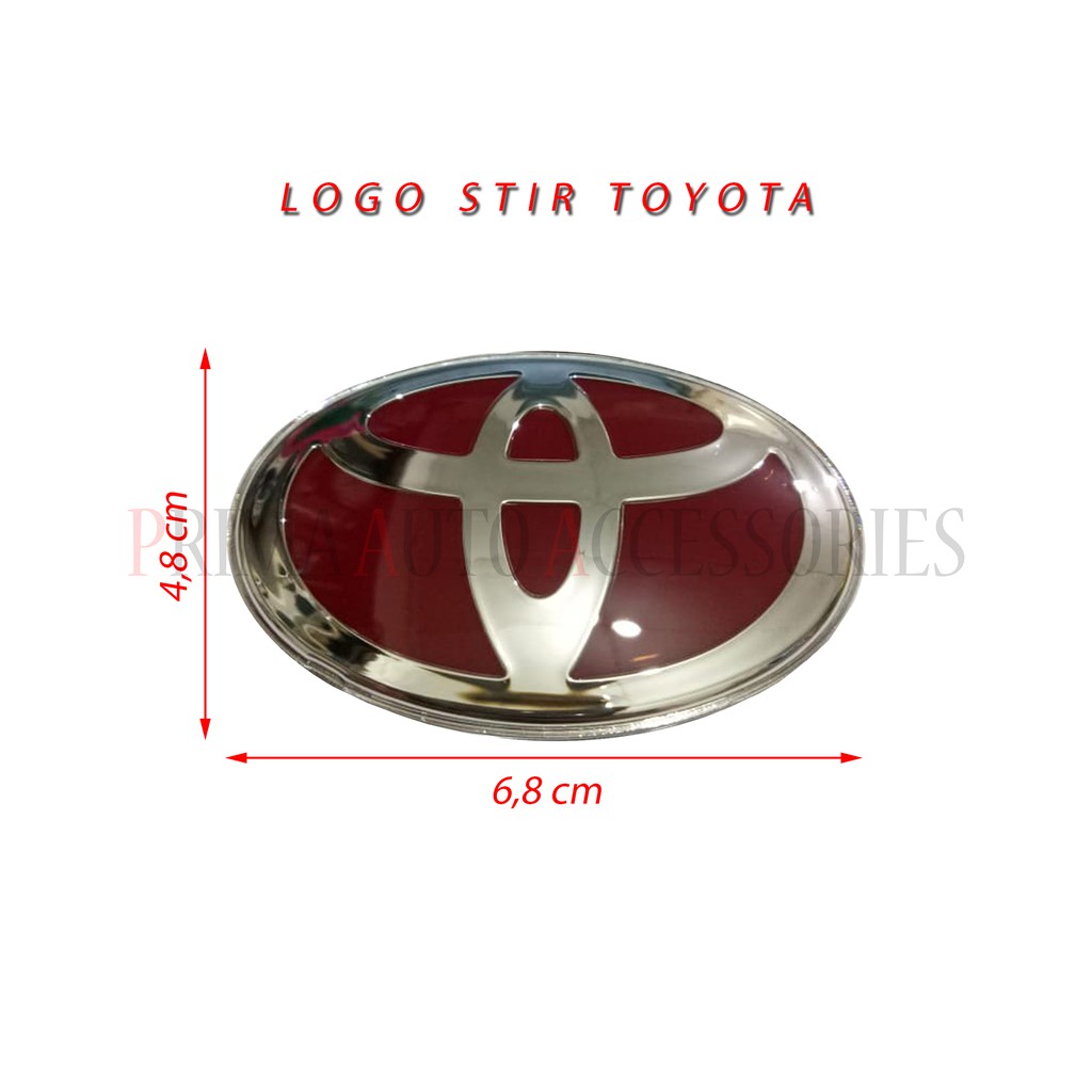 Emblem Logo Mobil TOYOTA Setir / Stir 6,8cm x 4,8cm