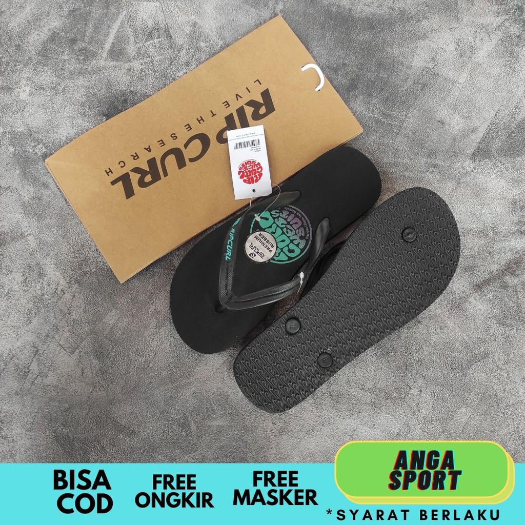 SANDAL RIPCURL PRIA CASUAL DISTRO / SANDAL SURFING / SANDAL JEPIT COWOK RUMAHAN KEREN BAHAN KARET