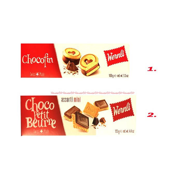 Wernli Choco Petit Beurre 100gr Snack Cemilan Coklat Truffet Swiss Biskuit Cokelat