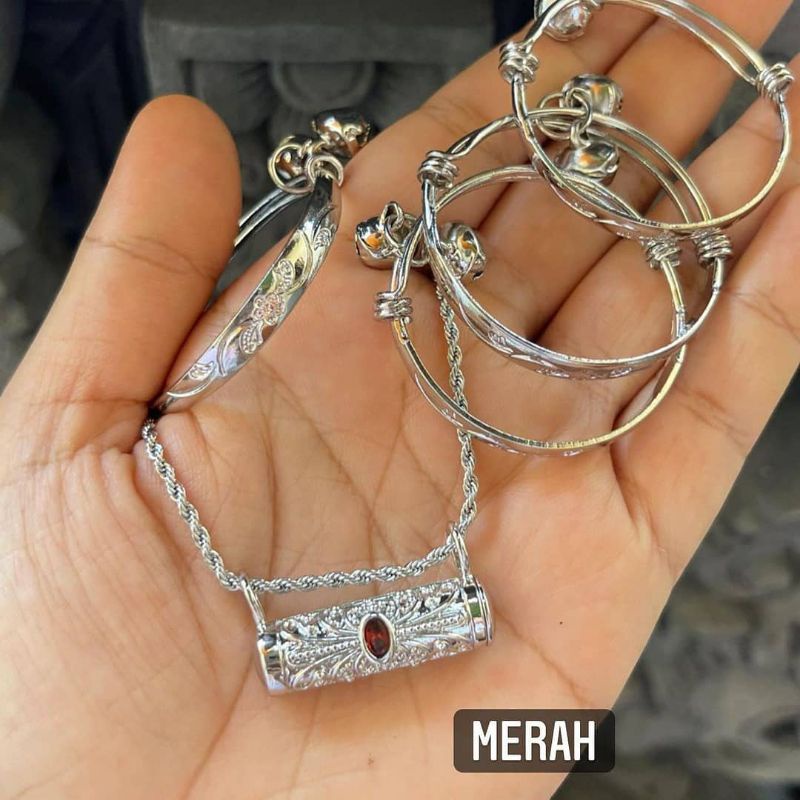 set gelang bayi xuping dan kalung blandong 3 bulanan