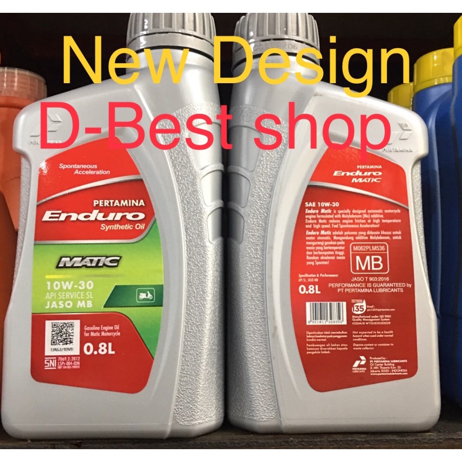 Oli pertamina ENDURO MATIC 10w/30 -0,8 liter