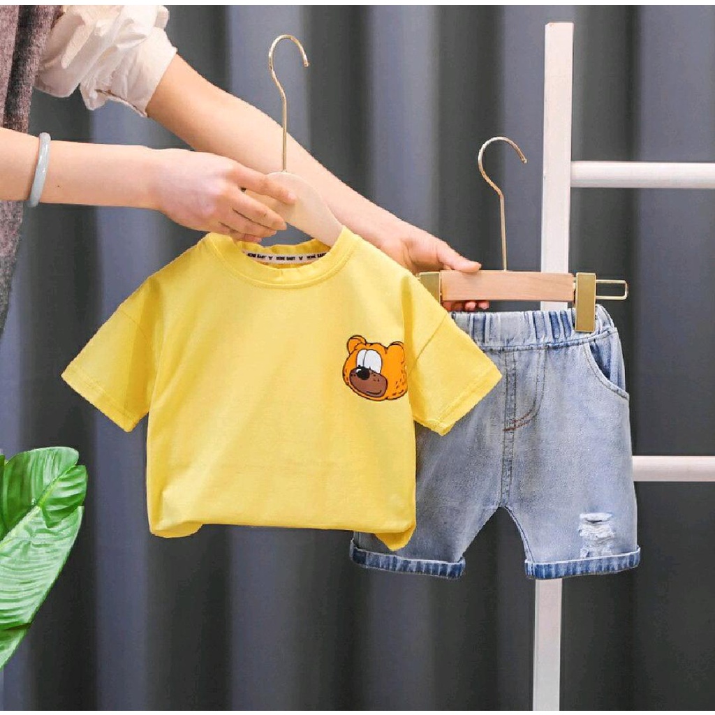 PROMO/PAKAIAN ANAK TERBARU/SETELAN JEANS ANAK TERKECE 1-5 TAHUN