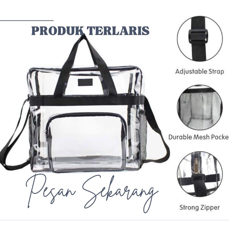 Tas transparan murah pria wanita /tas travel hanbags/tas keren pvc