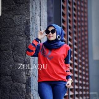  Kaos  zolaqu 100 original terbaru merah  list Kuning navy  