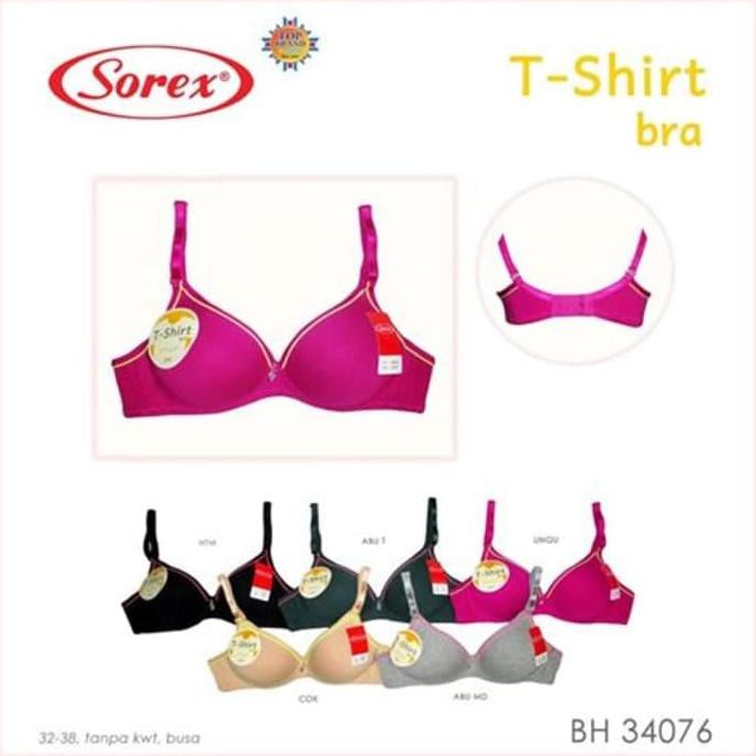 T-Shirt Bra Sorex BH Sorex Anti Nyemplak Tanpa Kawat 34076