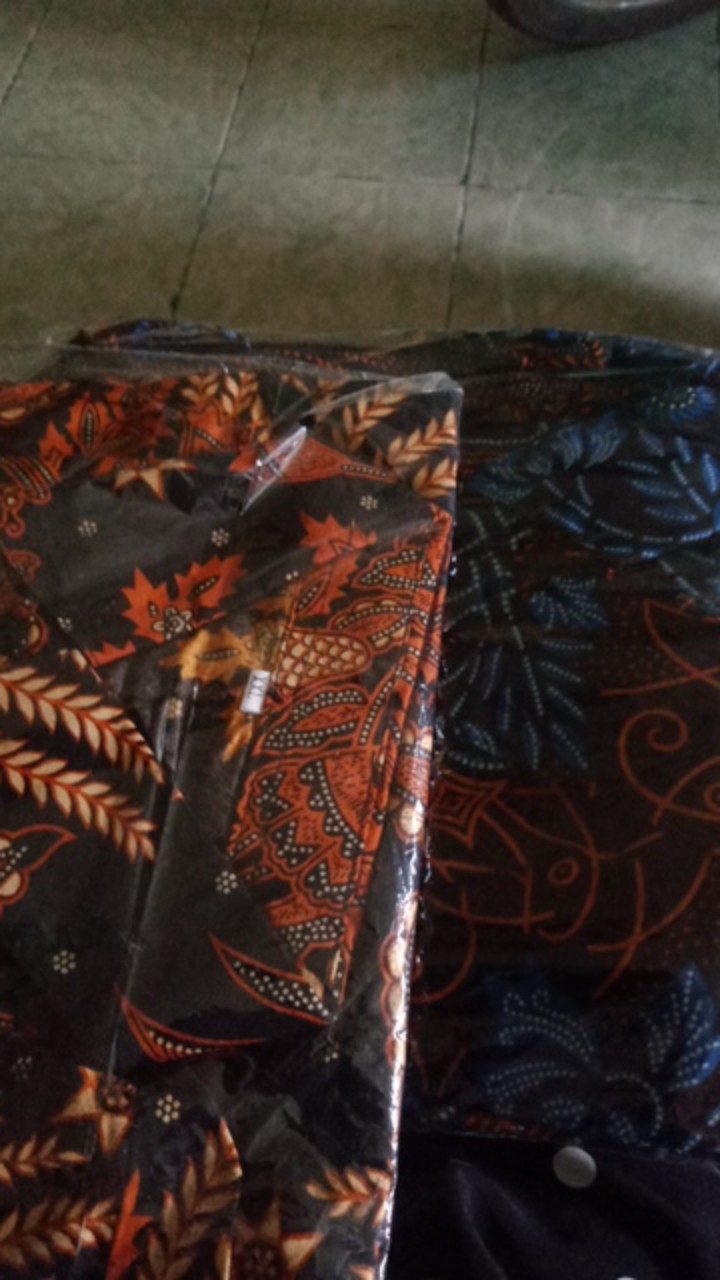 Kemeja Batik Pria Lengan Panjang M L Xl Xxl