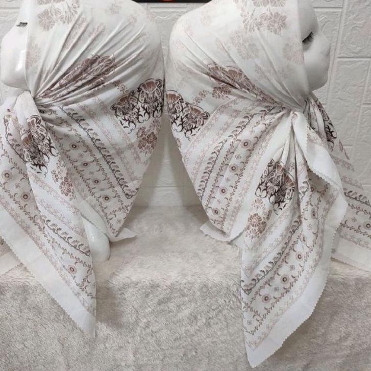 Best Produk HLAT7 COD Jilbab Segi empat Voal Motif Arumi Sage / NAGITA BUNGA HITAM / SAGE / WHITE / 