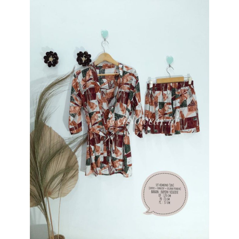 set kimono 3in1 rayon viscose