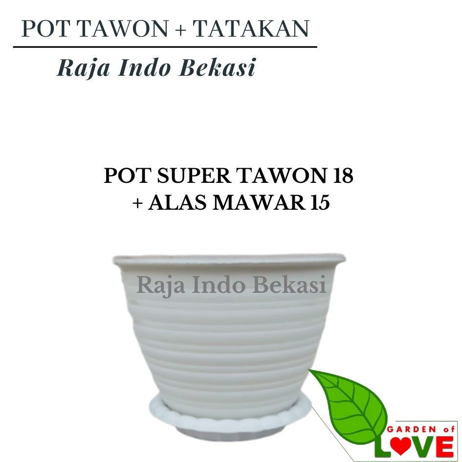 Pot Super Tawon 18 + Alas Mawar 15 Hitam Putih Pot Ulir Tawon Madu Pirus putih 10 12 15 17 18 20 21