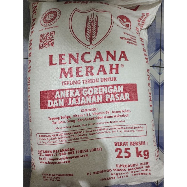 

TEPUNG TERIGU LENCANA MERAH / LM 1 Kg