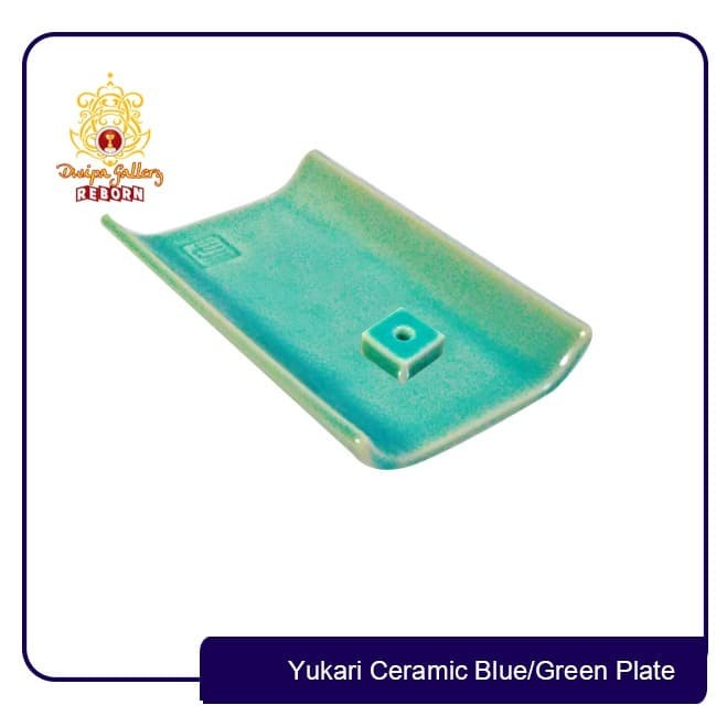 Tempat dupa/ incense burner Yukari Ceramic Blue/Green Plate