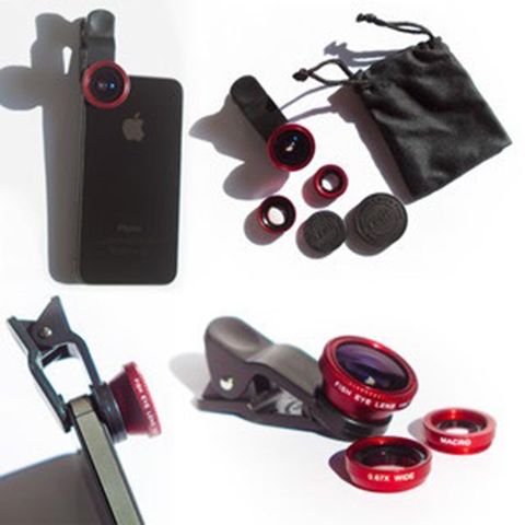 Lensa clip universal 3 in 1 (fish eye, macro lens, wide lens)