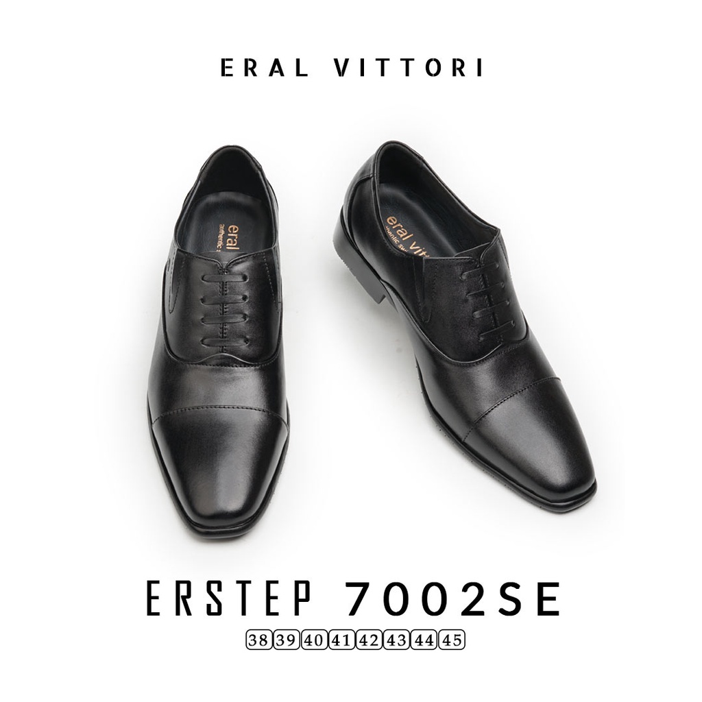 Eral Vittori - Erstep 7002 SE Sepatu Pria Pantofel Formal Oxford Kerja Kantor Hitam Coklat