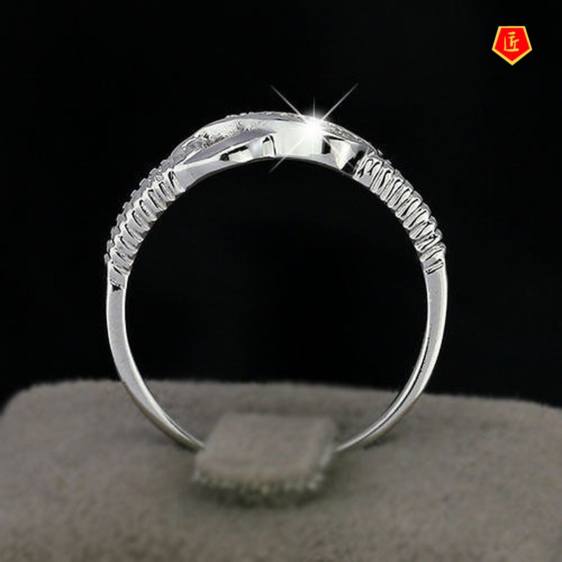 [Ready Stock]Minimalist Creative Diamond-Studded Ring Fashion Women