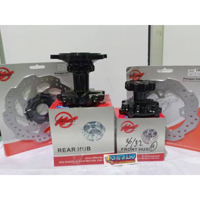 TROMOL CRF 150L HOLE 36 32 PLUS PIRINGAN CAKRAM SET WILWOOD