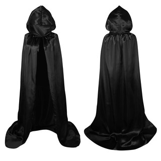 Image of Kostum Jubah Jubah Polos HItam PLUS HOODIE panjang 125cm