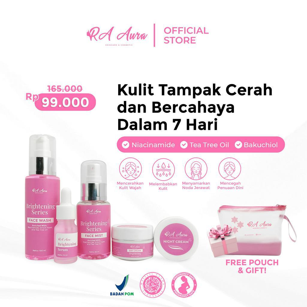 BPOM Ra Aura Paket Whitening Series / NIACIAMIDE / Cerah dalam 7 hari / Skincare BPOM / Paket Whitening / Instan Whitening / glowing skincare / skincare pemutih wajah / paket pemutih wajah / cream pemutih wajah / paket skincare bpom / cerah dalam 7 hari