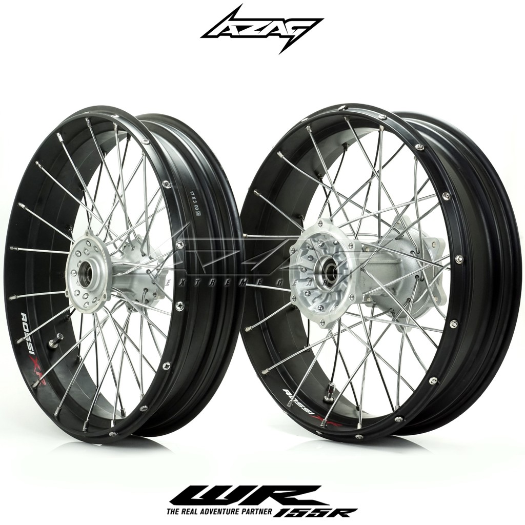 Velg Set Supermoto Yamaha WR Tublees Tromol Ori Velg Rossi XR