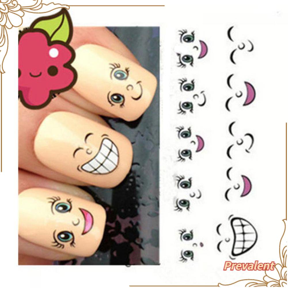 1 Lembar Stiker Kuku 3D Motif Kartun Untuk Manicure